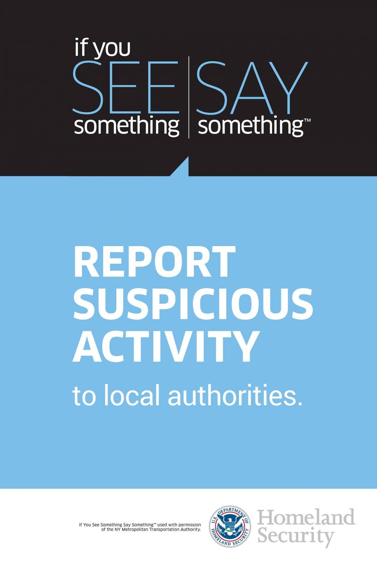 Suspicious activity. See something say something. Suspicious activity sus.
